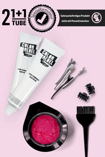 Color Rebel London, Semi-Permanente Haarfarbe, Vegan, Ohne Ammoniak & Parabene, für bis zu 12 Haarwäschen