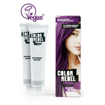 Color Rebel London, Semi-Permanente Haarfarbe, Vegan, Ohne Ammoniak & Parabene, für bis zu 12 Haarwäschen