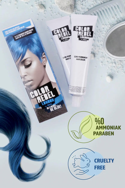 Color Rebel London, Semi-Permanente Haarfarbe, Vegan, Ohne Ammoniak & Parabene, für bis zu 12 Haarwäschen