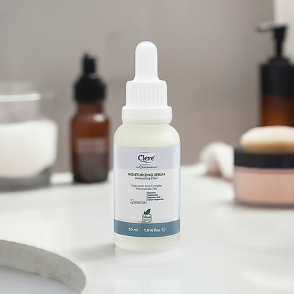 Clere Feuchtigkeitsserum mit Hyaluronsäure & Niacinamid 10% – Hydratation, Faltenreduktion und Hautelastizität für alle Hauttypen