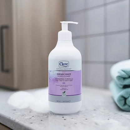 Clere Dream Wave Conditioner – Feuchtigkeitsspendende Formel für Lockiges & Welliges Haar (500 ml)