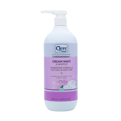 Clere Dream Wave Shampoo – Feuchtigkeitspflege für lockiges & welliges Haar (1000 ml)