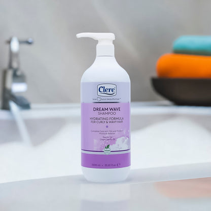 Clere Dream Wave Shampoo – Feuchtigkeitspflege für lockiges & welliges Haar (1000 ml)