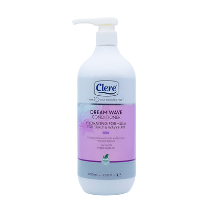 Clere Dream Wave Conditioner – Feuchtigkeitsspendende Formel für Lockiges & Welliges Haar (1000 ml)