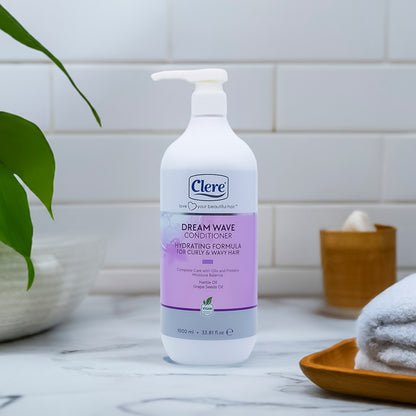 Clere Dream Wave Conditioner – Feuchtigkeitsspendende Formel für Lockiges & Welliges Haar (1000 ml)