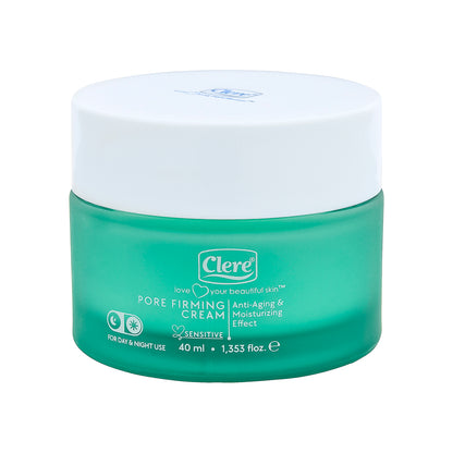 Clere Pore Firming Cream, 40 ml, Anti-Aging & Feuchtigkeitspflege für strahlende Haut, vegan, für alle Hauttypen, Porenstraffung