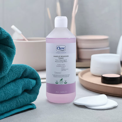 Clere Makeup Remover Tonic, Sanfte Porenreinigung, Feuchtigkeitsspendend & Vegan, 375 ml