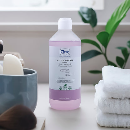 Clere Makeup Remover Tonic, Sanfte Porenreinigung, Feuchtigkeitsspendend & Vegan, 375 ml