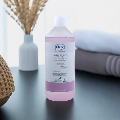 Clere Makeup Remover Tonic, Sanfte Porenreinigung, Feuchtigkeitsspendend & Vegan, 375 ml