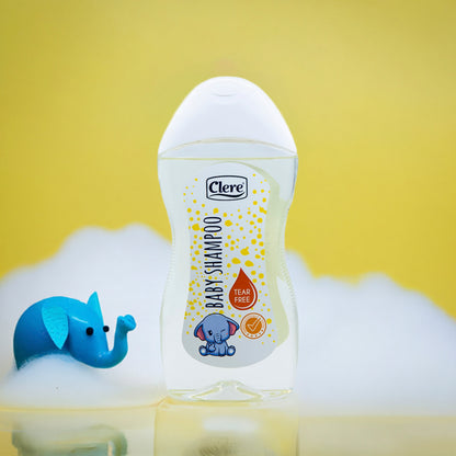 Clere Baby Shampoo - Tränenfrei, Dermatologisch getestet, Sanfte Reinigung für empfindliche Babyhaut, 300 ml