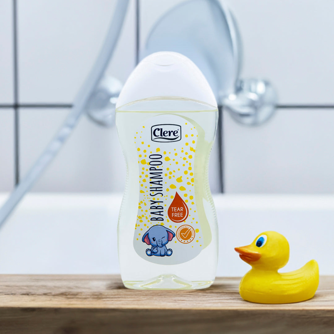Clere Baby Shampoo - Tränenfrei, Dermatologisch getestet, Sanfte Reinigung für empfindliche Babyhaut, 300 ml