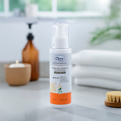 Clere Bond Restoring & Hydrating Hair Keratin Serum, Biotin, Aminosäurenkomplex, Vegan, 70ml, Intensive Pflege für geschädigtes Haar, alle Haartypen