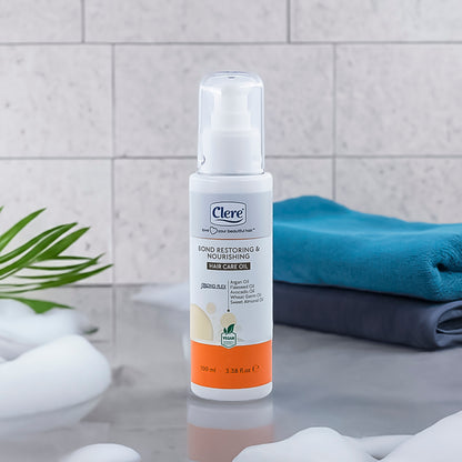 Clere Bond Restoring & Hydrating Hair Keratin Serum, Biotin, Aminosäurenkomplex, Vegan, 70ml, Intensive Pflege für geschädigtes Haar, alle Haartypen