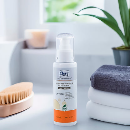 Clere Bond Restoring & Hydrating Hair Keratin Serum, Biotin, Aminosäurenkomplex, Vegan, 70ml, Intensive Pflege für geschädigtes Haar, alle Haartypen
