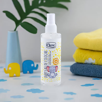 Clere Babyöl 200ml - Paraben- & Silikonfrei, mit Vitamin E, Mandel- und Jojobaöl, Feuchtigkeitsspendend und Pflegend, für empfindliche Babyhaut, Massageöl
