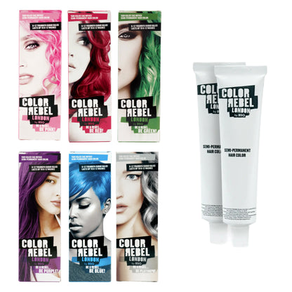 Color Rebel London, Semi-Permanente Haarfarbe, Vegan, Ohne Ammoniak & Parabene, für bis zu 12 Haarwäschen